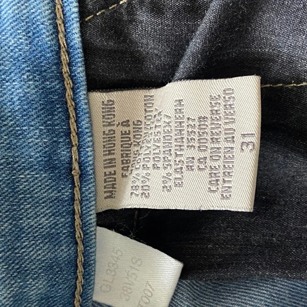 Marithe Francois Girbaud Cargo Denim Jeans Light Wash Cropped Sz 31 Y2K Utility
